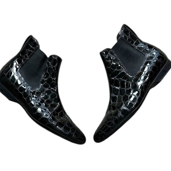 Donald J. Pliner Shoes - Donald Pliner Black Patent Leather Ankle Boots